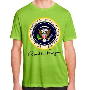 Ronald Reagan Presidential Seal Signature Adult ChromaSoft Performance T-Shirt