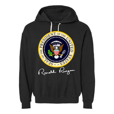 Ronald Reagan Presidential Seal Signature Garment-Dyed Fleece Hoodie