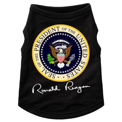 Ronald Reagan Presidential Seal Signature Doggie Tank