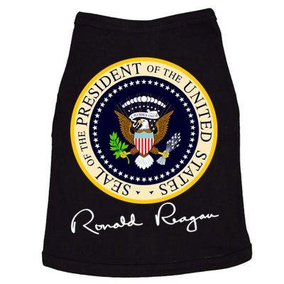 Ronald Reagan Presidential Seal Signature Doggie Tank