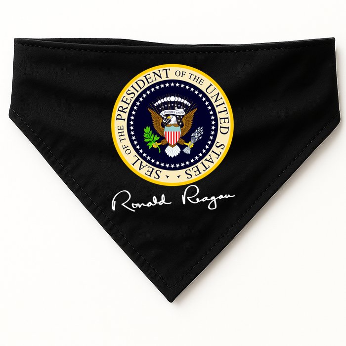 Ronald Reagan Presidential Seal Signature USA-Made Doggie Bandana