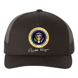 Ronald Reagan Presidential Seal Signature Yupoong Adult 5-Panel Trucker Hat