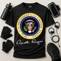 Ronald Reagan Presidential Seal Signature Cooling Performance Crew T-Shirt