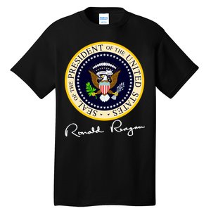 Ronald Reagan Presidential Seal Signature Tall T-Shirt