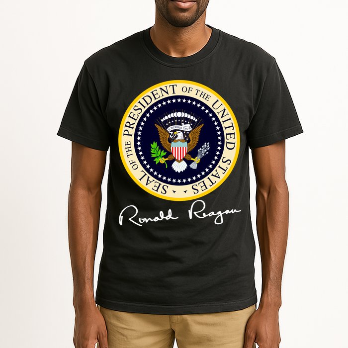 Ronald Reagan Presidential Seal Signature Tall T-Shirt