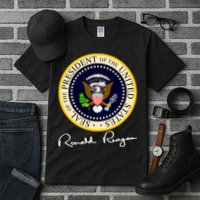 Ronald Reagan Presidential Seal Signature Tall T-Shirt