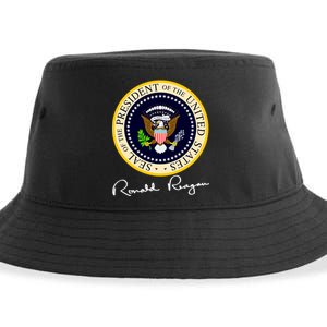 Ronald Reagan Presidential Seal Signature Sustainable Bucket Hat