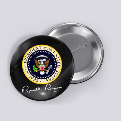 Ronald Reagan Presidential Seal Signature Button