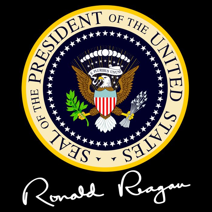 Ronald Reagan Presidential Seal Signature 7-Panel Snapback Hat