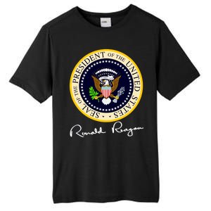 Ronald Reagan Presidential Seal Signature Tall Fusion ChromaSoft Performance T-Shirt