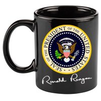 Ronald Reagan Presidential Seal Signature 11oz C Handle Ceramic Mug