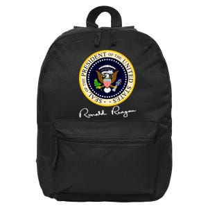 Ronald Reagan Presidential Seal Signature 16 in Basic Backpack