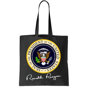 Ronald Reagan Presidential Seal Signature Tote Bag