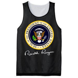 Ronald Reagan Presidential Seal Signature Mesh Reversible Basketball Jersey Tank