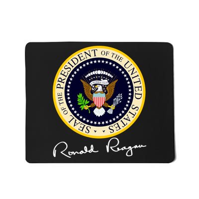 Ronald Reagan Presidential Seal Signature Mousepad