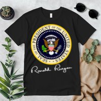 Ronald Reagan Presidential Seal Signature Premium T-Shirt