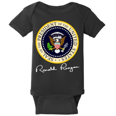 Ronald Reagan Presidential Seal Signature Baby Bodysuit