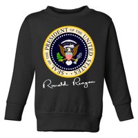 Ronald Reagan Presidential Seal Signature Toddler Sweatshirt