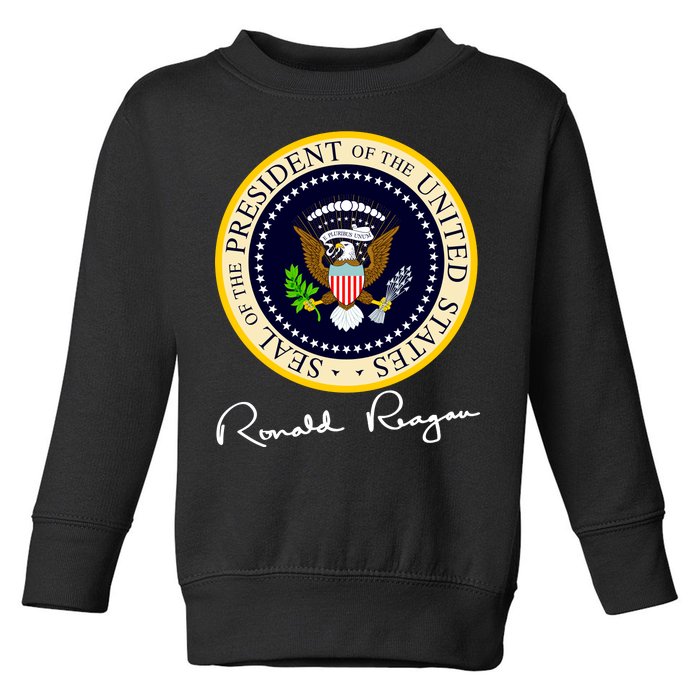 Ronald Reagan Presidential Seal Signature Toddler Sweatshirt