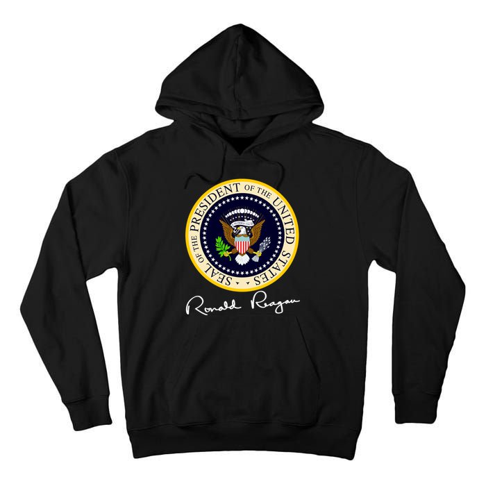 Ronald Reagan Presidential Seal Signature Tall Hoodie