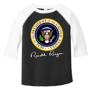 Ronald Reagan Presidential Seal Signature Toddler Fine Jersey T-Shirt