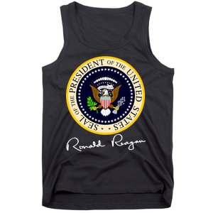 Ronald Reagan Presidential Seal Signature Tank Top