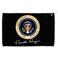 Ronald Reagan Presidential Seal Signature Grommeted Golf Towel