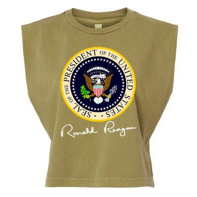 Ronald Reagan Presidential Seal Signature Garment-Dyed Women's Muscle Tee