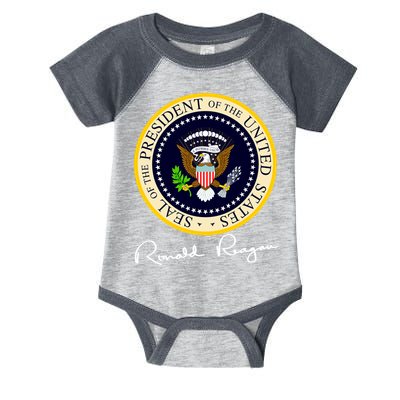 Ronald Reagan Presidential Seal Signature Infant Baby Jersey Bodysuit