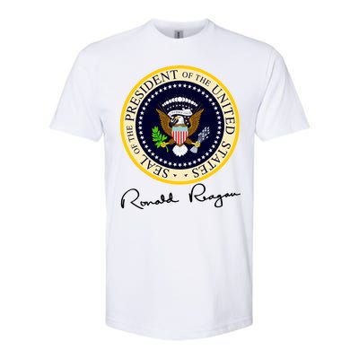 Ronald Reagan Presidential Seal Signature Softstyle® CVC T-Shirt