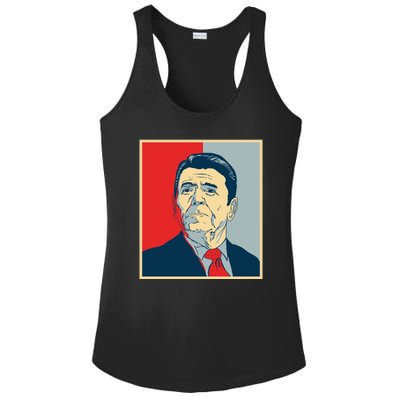 Ronald Reagan Retro Ladies PosiCharge Competitor Racerback Tank