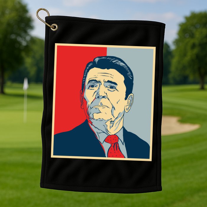 Ronald Reagan Retro Golf Towel
