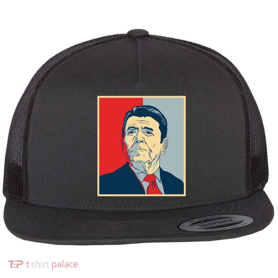 Ronald Reagan Retro Flat Bill Trucker Hat