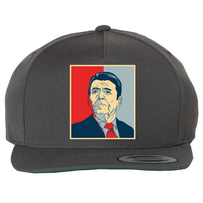 Ronald Reagan Retro Wool Snapback Cap