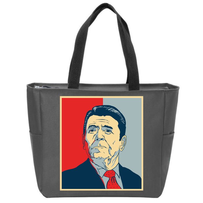 Ronald Reagan Retro Zip Tote Bag