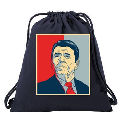 Ronald Reagan Retro Drawstring Bag