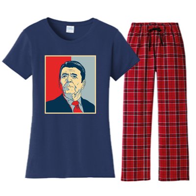 Ronald Reagan Retro Women's Flannel Pajama Set