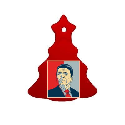 Ronald Reagan Retro Ceramic Tree Ornament