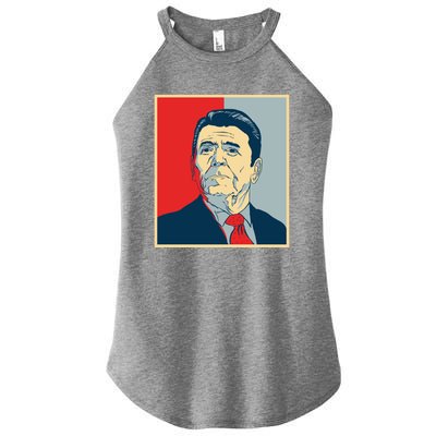 Ronald Reagan Retro Women's Perfect Tri Rocker Tank