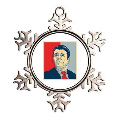 Ronald Reagan Retro Metallic Star Ornament