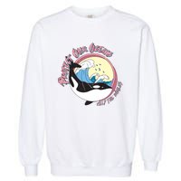 Respect Our Oceans Help The Whales Distressed Vintage Orca Garment-Dyed Sweatshirt