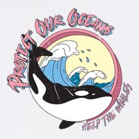Respect Our Oceans Help The Whales Distressed Vintage Orca Apron