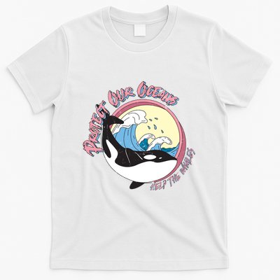 Respect Our Oceans Help The Whales Distressed Vintage Orca T-Shirt