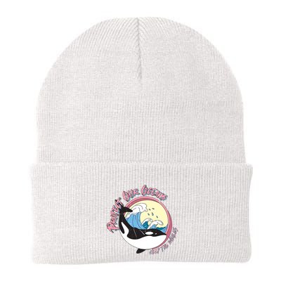 Respect Our Oceans Help The Whales Distressed Vintage Orca Beanie
