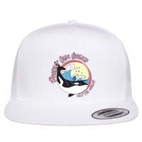 Respect Our Oceans Help The Whales Distressed Vintage Orca Flatbill Hat