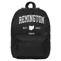 Remington Ohio Oh Vintage Athletic Black Sports Design 16 in Basic Backpack