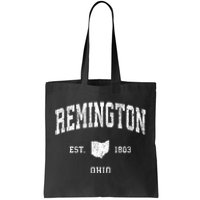 Remington Ohio Oh Vintage Athletic Black Sports Design Tote Bag