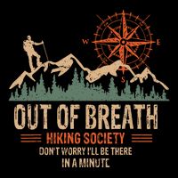 Retro Out Of Breath Hiking Society Gift For Hiker Impact Tech Backpack