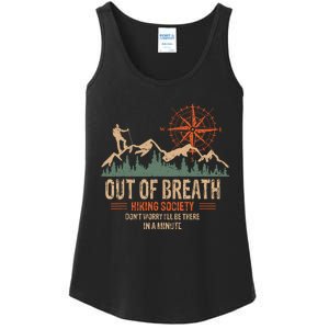 Retro Out Of Breath Hiking Society Gift For Hiker Ladies Essential Tank