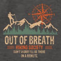 Retro Out Of Breath Hiking Society Gift For Hiker Vector Backpack